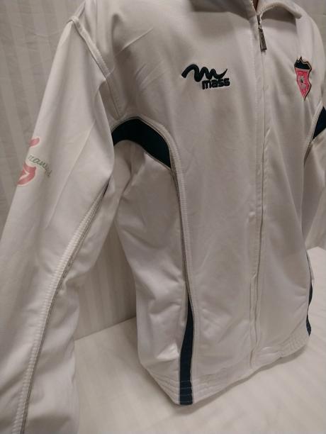 Pánska biela mikina na zips, nápis f.c.sparta mass, xl