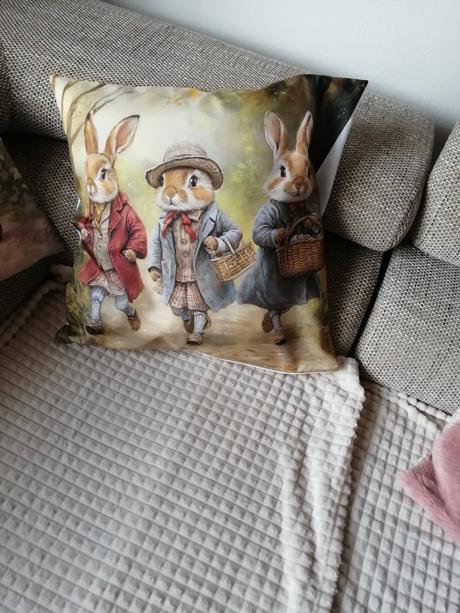 Veľkonočná navlecka na vankus, šírka (cm): 40,dĺžka (cm): 40