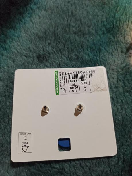 Náušnice, strieborno-modre, vyskusane, 