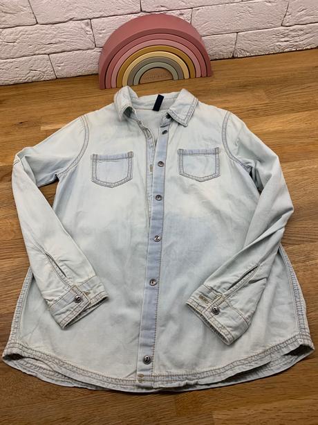 Benetton rifľová košeľa 128/134, benetton,134