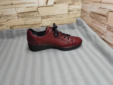 Rieker 38 - dámske kožené bordové topánky, rieker,38