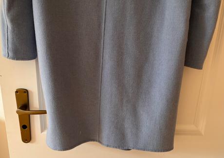 Bledomodrý vlnený kabát, zara, xs/34, zara,xs