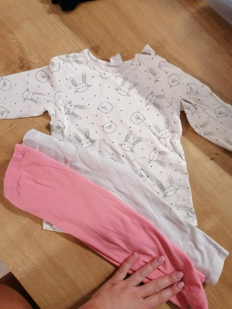 Zajkove tričko a leginky, h&m,86