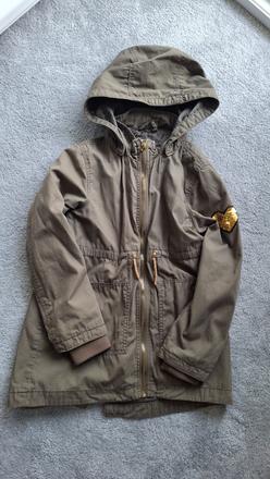 Khaki  jarná/jesenná bunda h&m s aplikáciou, h&m,128