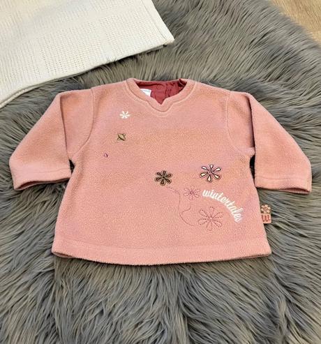 Dievčenská flísová mikina s kvetmi baby club (68), c&a,68