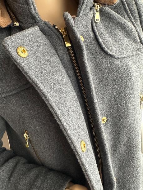 Štýlový vlnený kabát, f&f,s