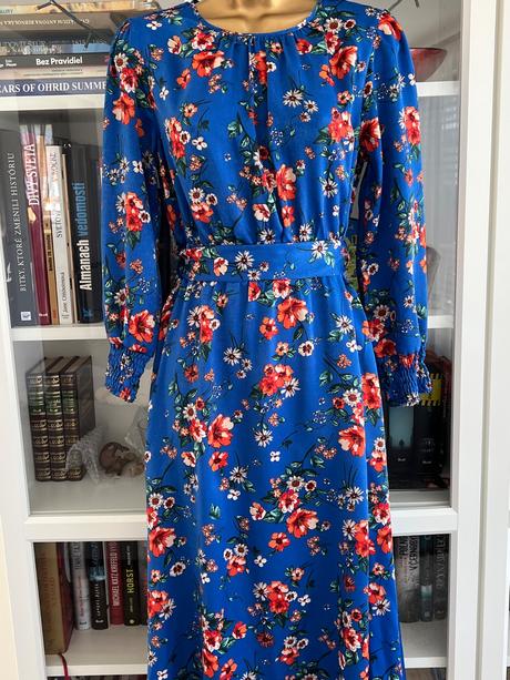 Modré kvetovane šaty orsay, orsay,38