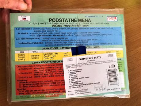 Slovenčina 11 ks obojsranné kartičky, 