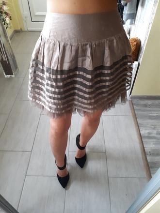 Hnedá elegantná sukňa, atmosphere,38