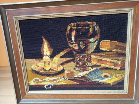 Pekný vyšivaný obraz, 