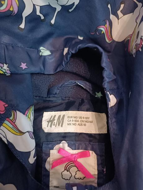 Ľahká bundička s jednorožcami, h&m,140