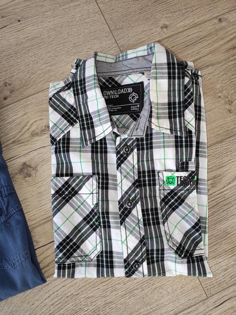 2 x košeľa s krátkym rukávom a 1 x s dlhým, 158