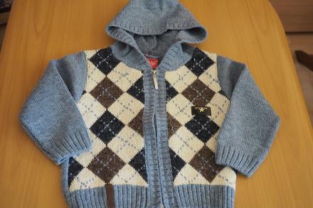 Svetrík s kapucňou na zips, 98