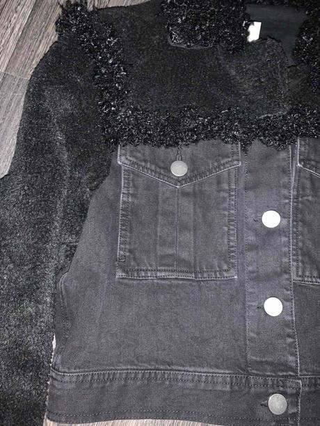 Riflová teddy bunda asos 38, 38 / m