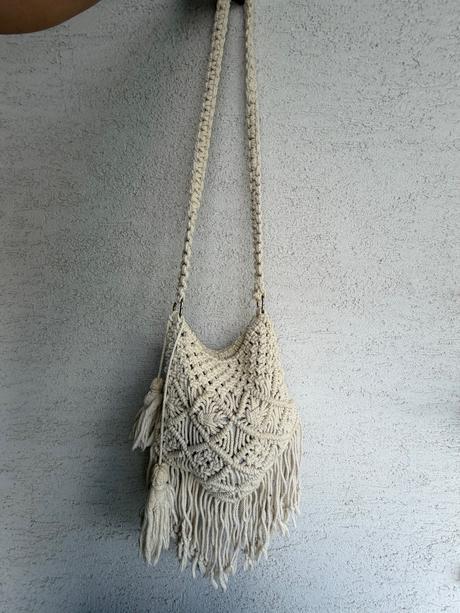 Macrame kabelka s podsivkou pre boho etno hippie s, 