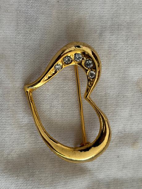 Vintage brosna srdce retro,