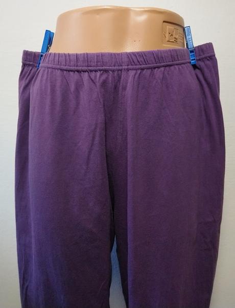Dámske tmavo fialové pyžamové nohavice, xxl