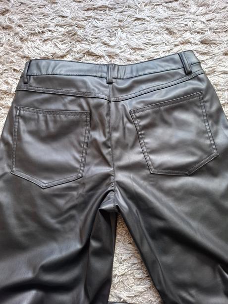 Koženkove nohavice, h&m,l / m