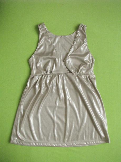 Perleťovo - zlato - béžový top, s