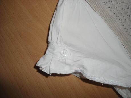 Kremove tricko - so vsitou kosielkou, 38