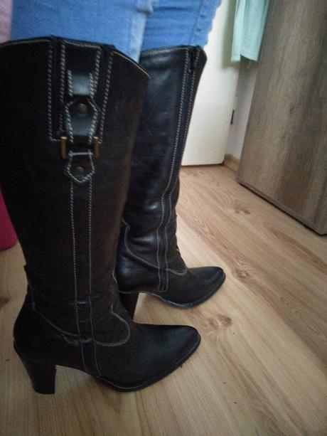 Kožené cizmy talianske, 39