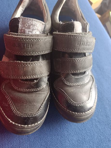 D.d. step kožené topánky na suchý zips, 34, vd 21, d.d.step,34