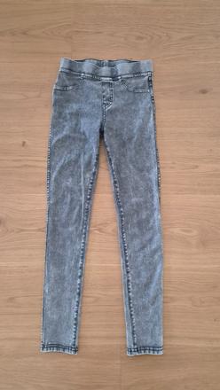 Sivé džegíny h&m, veľkosť 134, h&m,134