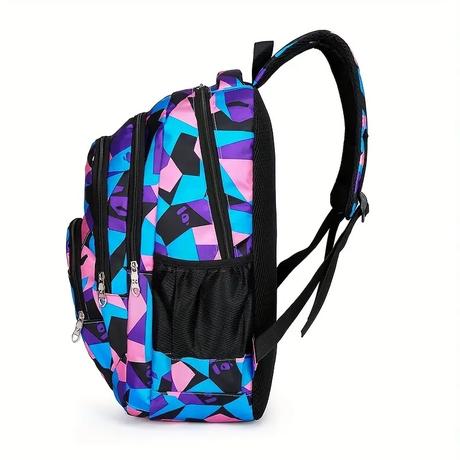 Školská taška mozaika modrá 45cm,