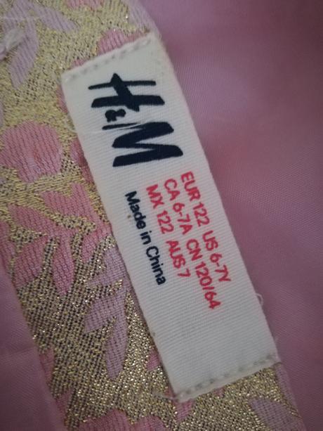 Šaty pre princeznú, h&m,122