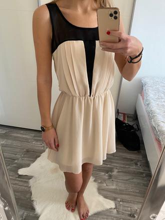 Béžové šaty, xs