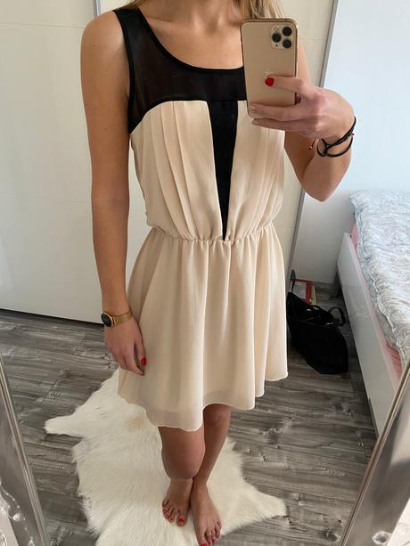 Béžové šaty, xs
