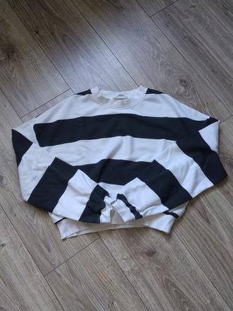 Cropnutá pásiková mikina, h&m,170