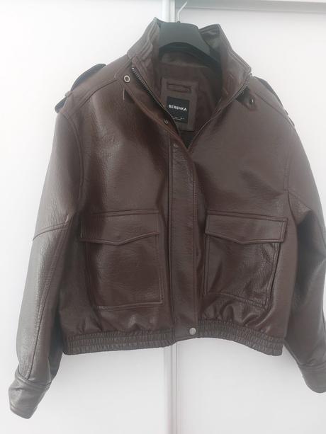 Dámska hnedá koženka bershka, bershka,l