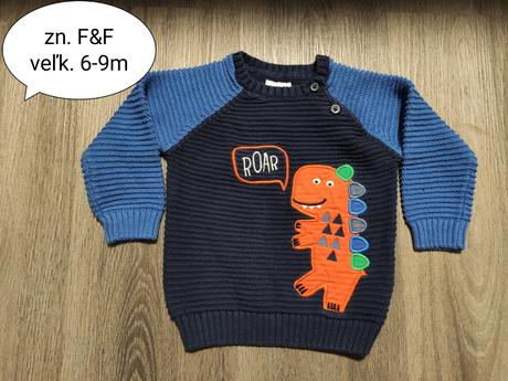 Chlapčenský sveter s dinosaurom, f&f,74