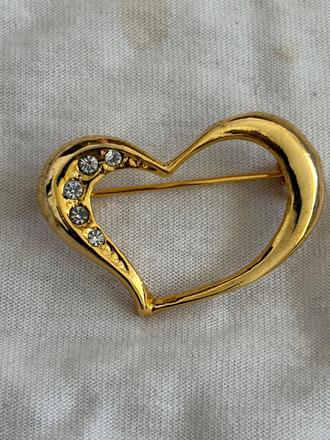 Vintage brosna srdce retro,