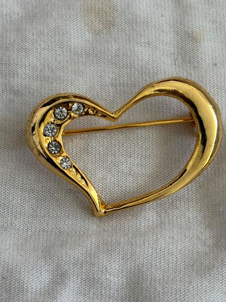 Vintage brosna srdce retro,