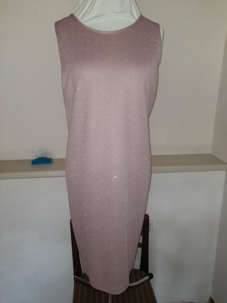 Ružové spoločenské šaty s bolerkom, 50