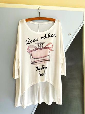 Tričko oversize s ozdobnými kamienkami, xl