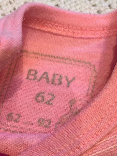 Dievčenské body pásikavé neónovo ružové (62), baby,62