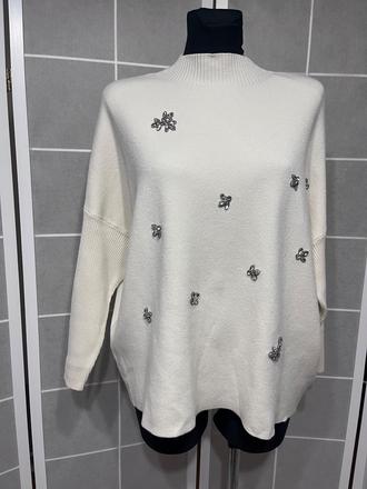 Dámsky sveter s kamienkami, l / m