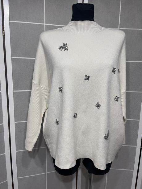 Dámsky sveter s kamienkami, l / m