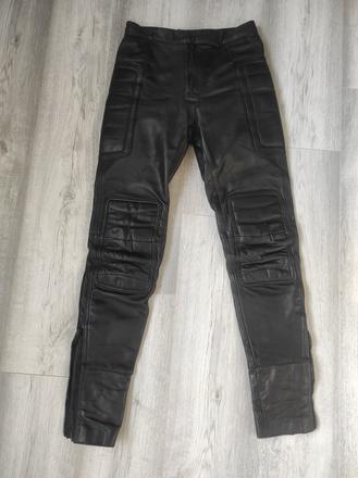 Moto/motorkárske kožené nohavice, s