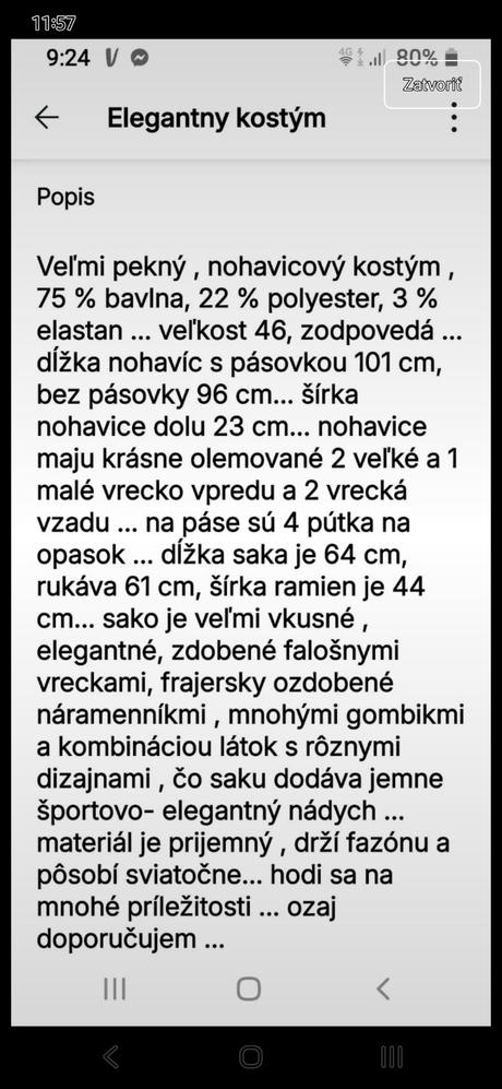 Elegantny kostym, 46