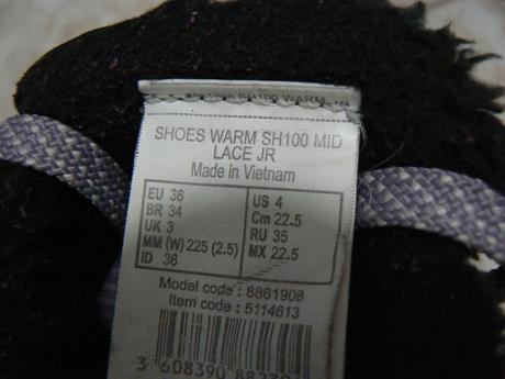 Dievčenské zimné topánky, quechua,36