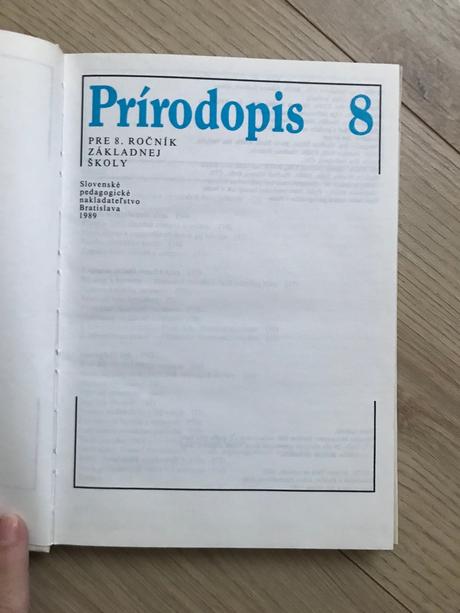Prírodopis pre 8. roč., vydanie 1989, 