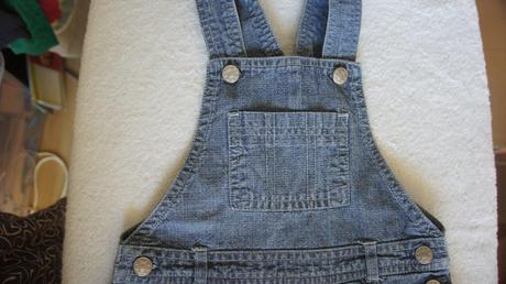 Nohavice na traky rifľové, 80