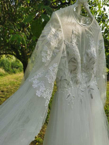 Svadobne saty - boho, puff rukavy, m