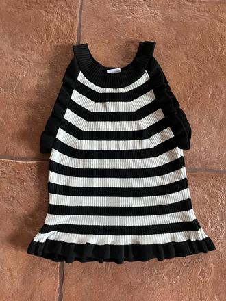 Bielo čierne tielko, lindex,128