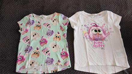 2 x tričko angry birds 98/104, h&m,98