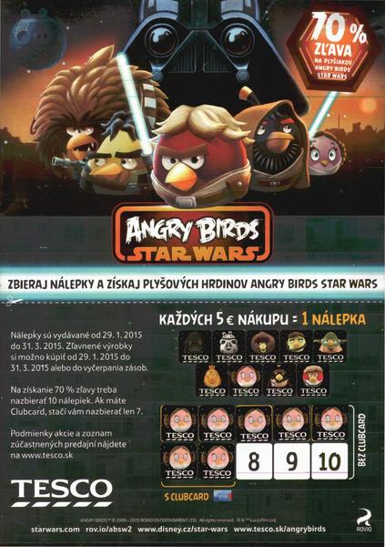 Nálepky na nákup plyšových hrdinov Angry Birds